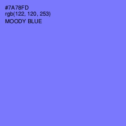 #7A78FD - Moody Blue Color Image